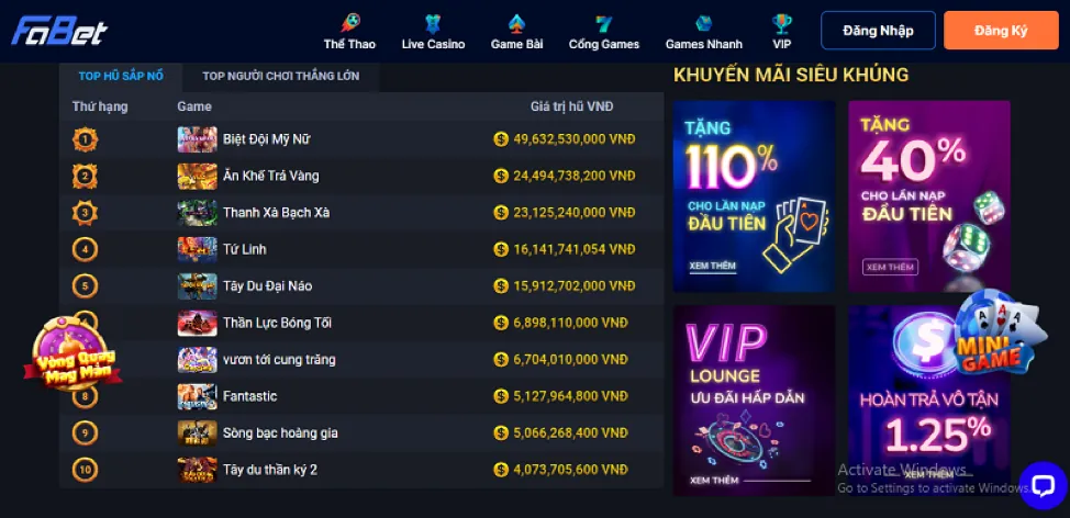Cá cược Esports tại eu9 casino