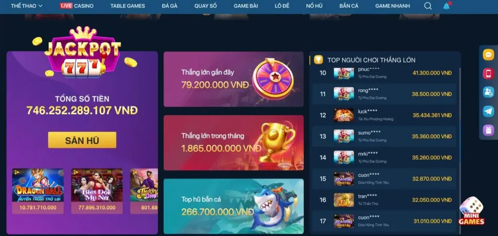 Sự kiện Jackpot đặc biệt